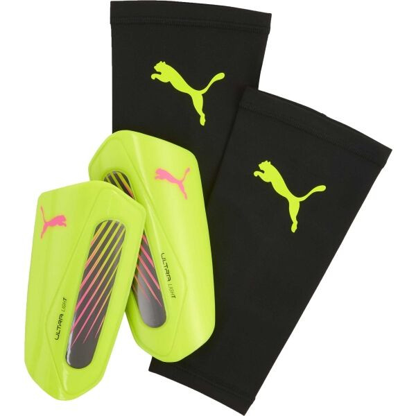 Puma ULTRA LIGHT STRAP Unisex fotbalové chrániče, žlutá, velikost