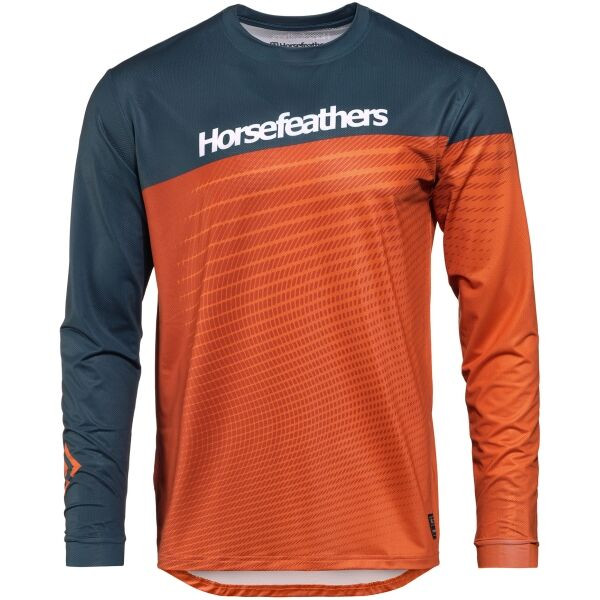 Horsefeathers QUANTUM LS Pánský cyklodres, oranžová, velikost