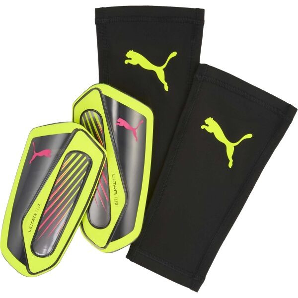 Puma ULTRA FLEX SLEEVE Fotbalové chrániče, žlutá, velikost