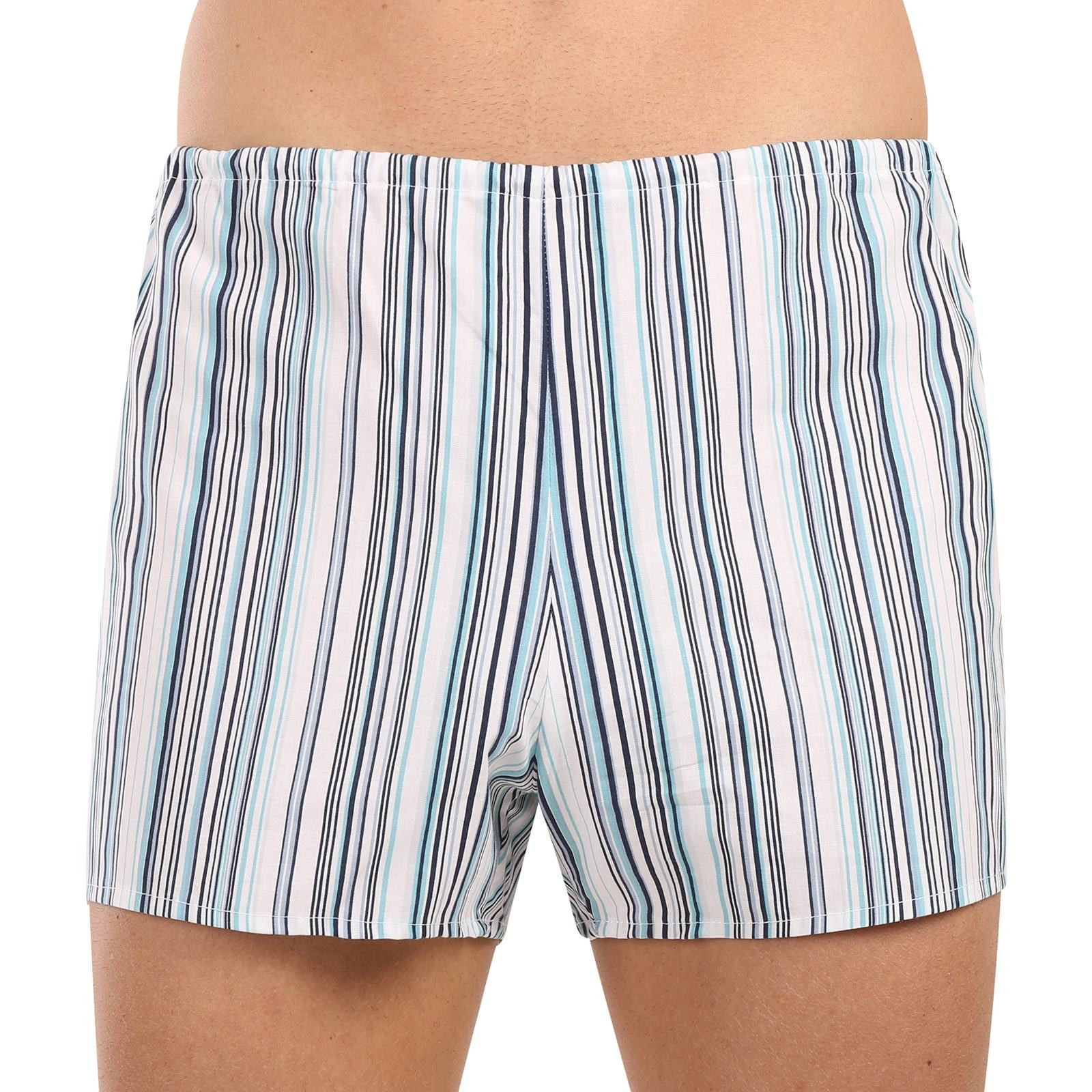 Klasické pánské trenky Foltýn světlé proužky extra nadrozměr (KN83) 10XL, trenýrky