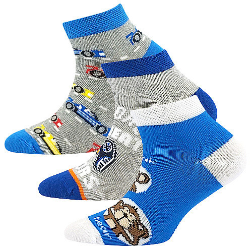 3PACK dětské ponožky Lonka nízké vícebarevné (Dedonik-Mix G) 30/34