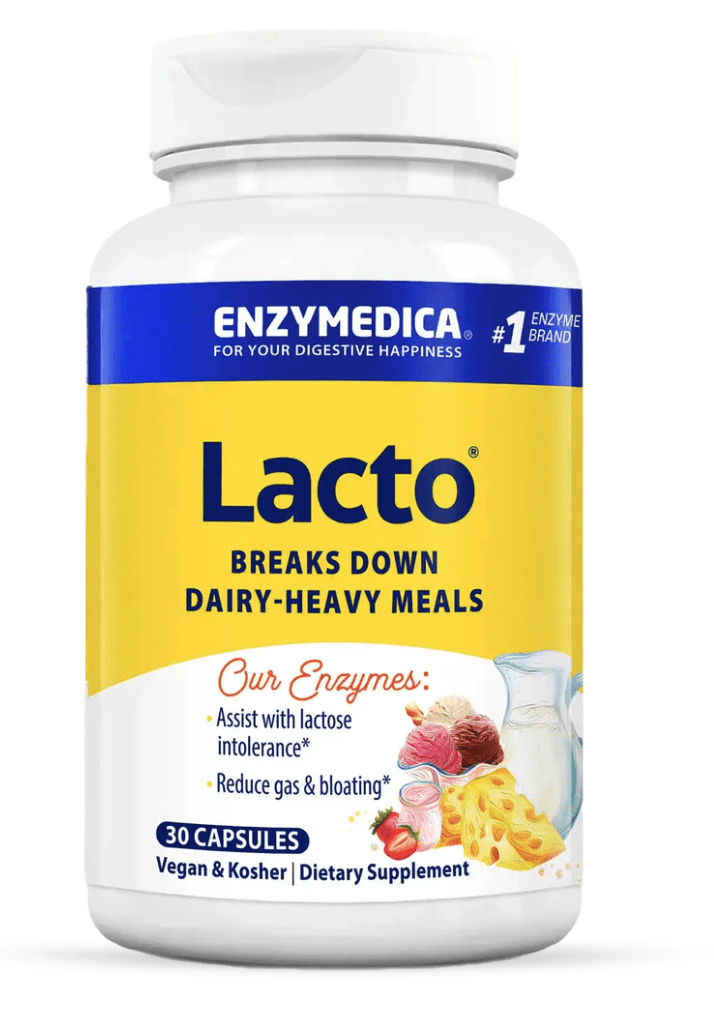 Enzymedica Lacto, enzymy k podpoře trávení laktózy, 30 kapslí