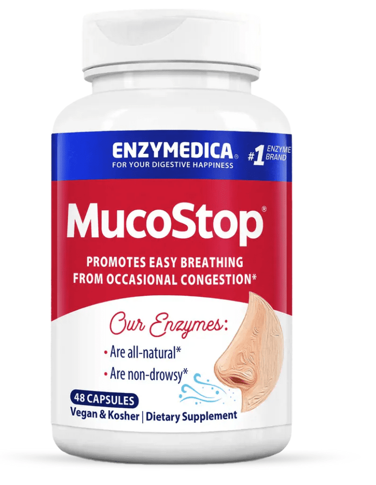 Enzymedica MucoStop, dýchací cesty, 48 kapslí
