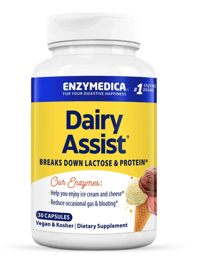 Enzymedica Dairy Assist, enzymy k podpoře trávení laktózy, 30 kapslí