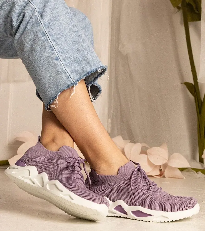 UR/CEO Purple women's sneakers with sock-like upper Miyana