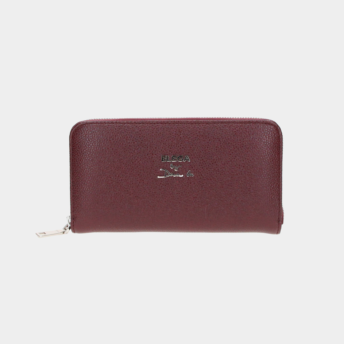 ELEGA by Dana M Velká zipová peněženka Louvre bordó/stříbro