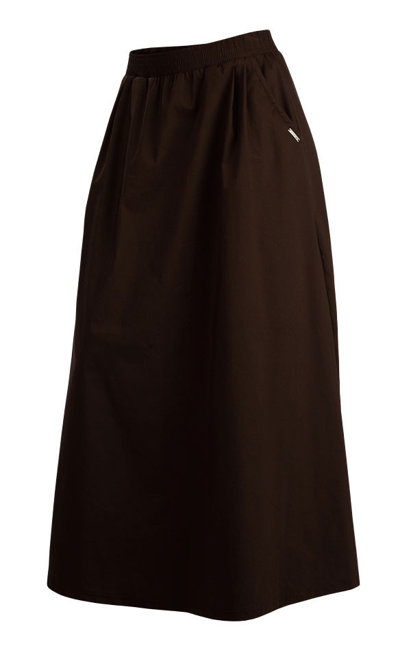 Dámská dlouhá sukně 5e214 litex hnědá s