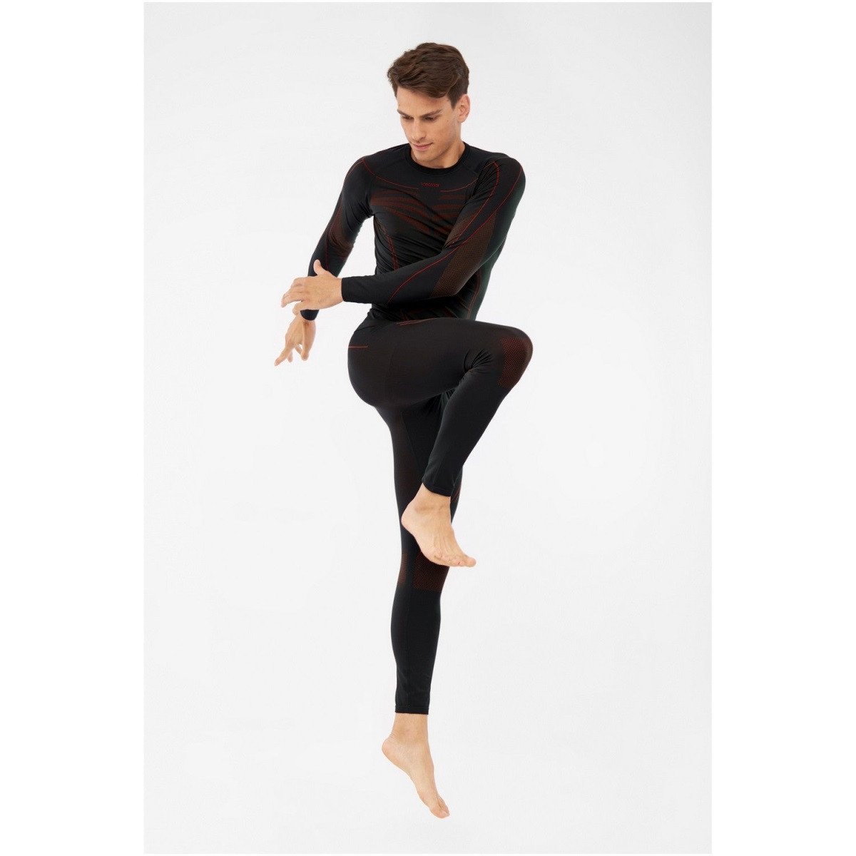 Pánské termoprádlo (set) viking rocket černá/oranžová 3xl