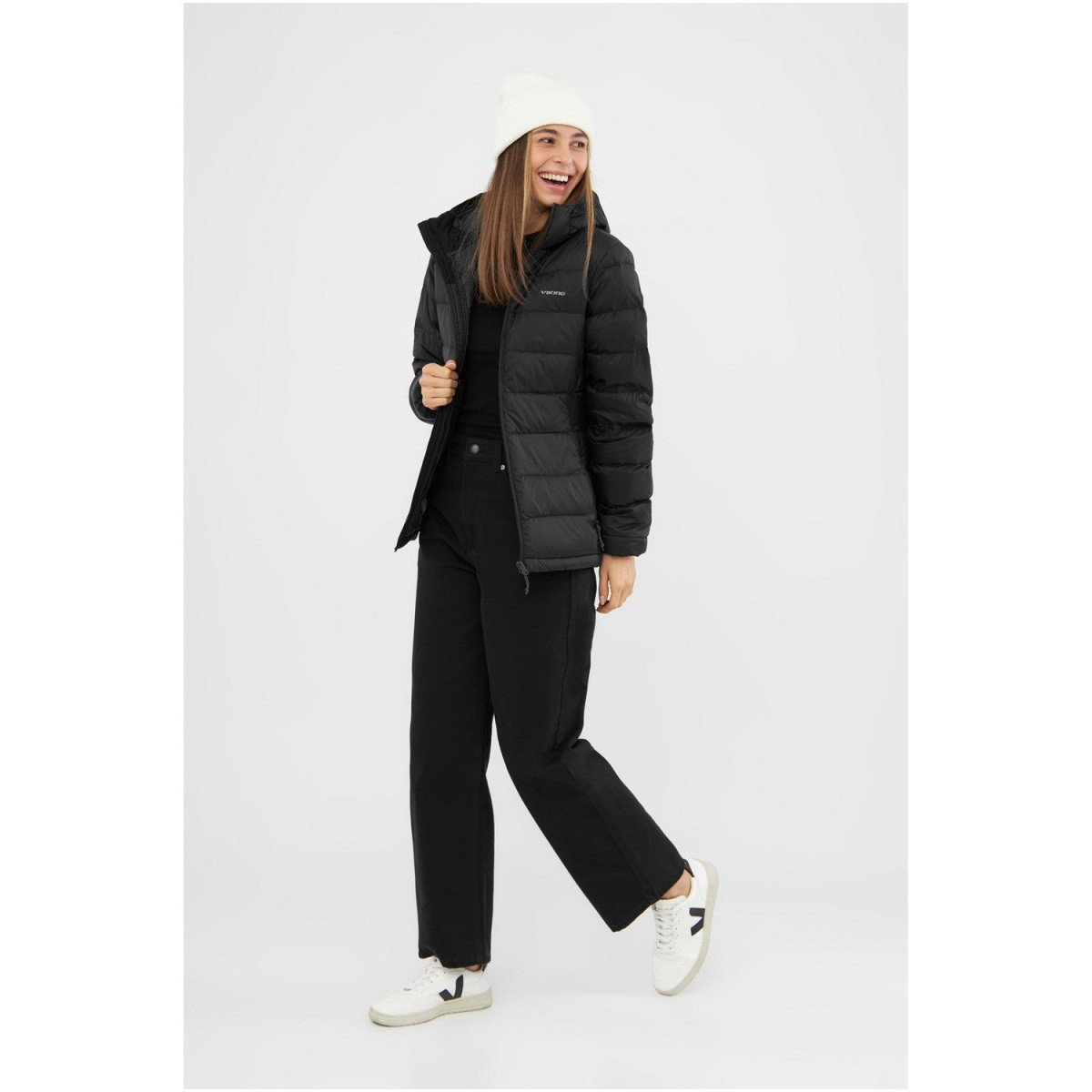 Dámská péřová bunda viking rovi černá l