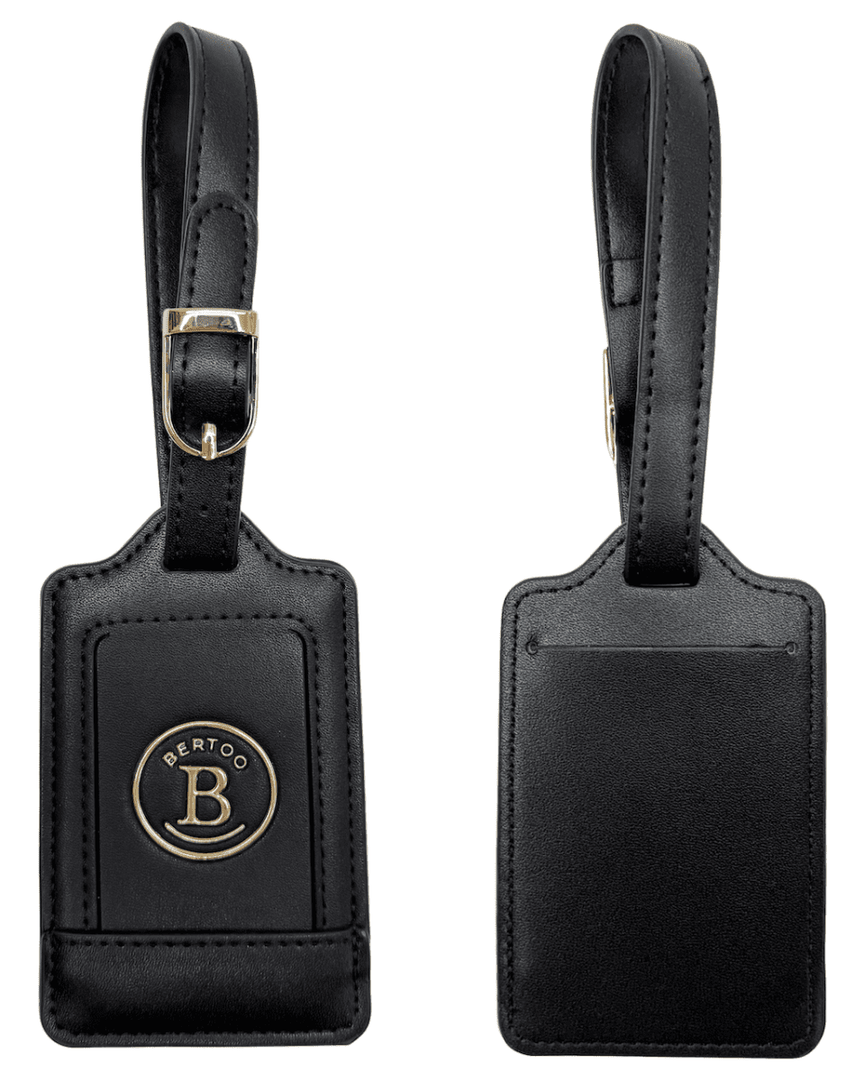 Bertoo jmenovka na zavazadlo torino černá/zlatá-pu uni