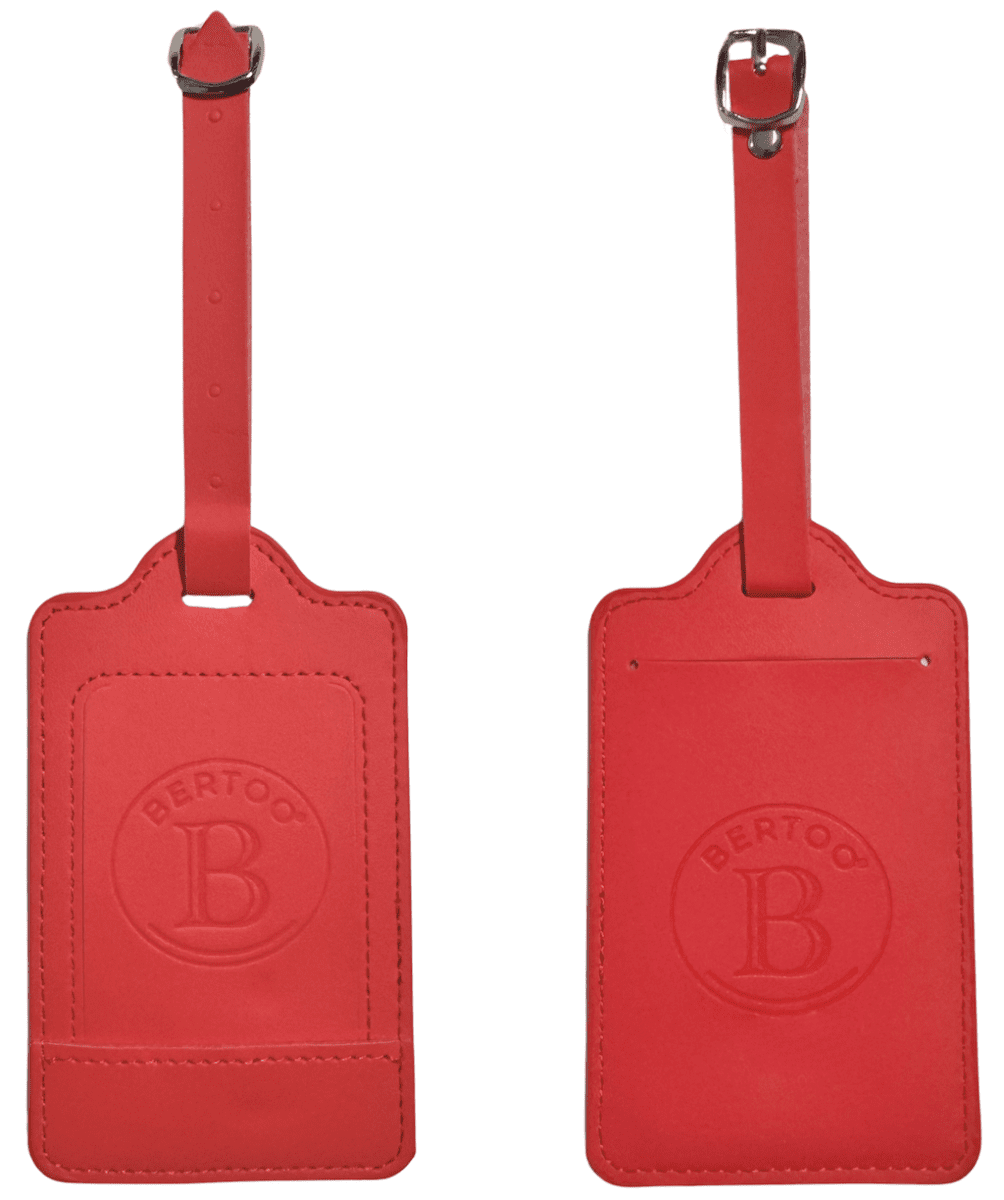 Bertoo jmenovka na zavazadlo silvia červená-pu uni
