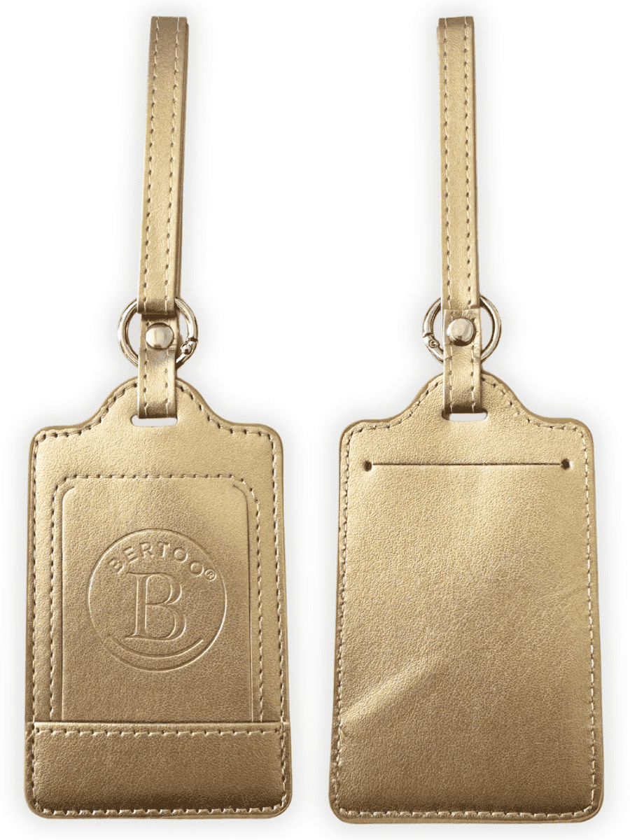 Bertoo jmenovka na zavazadlo zlatá-pu uni
