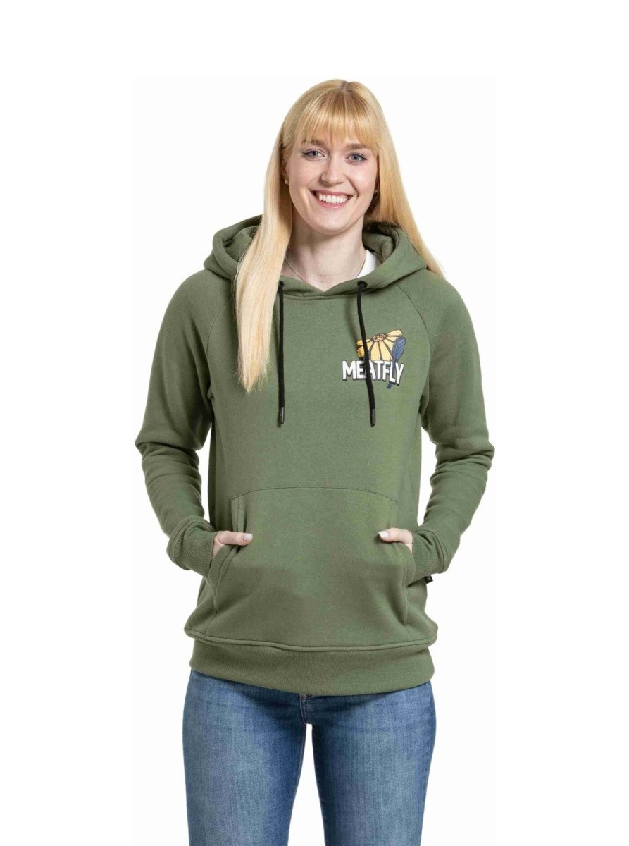 Dámská mikina meatfly watani olivová xs