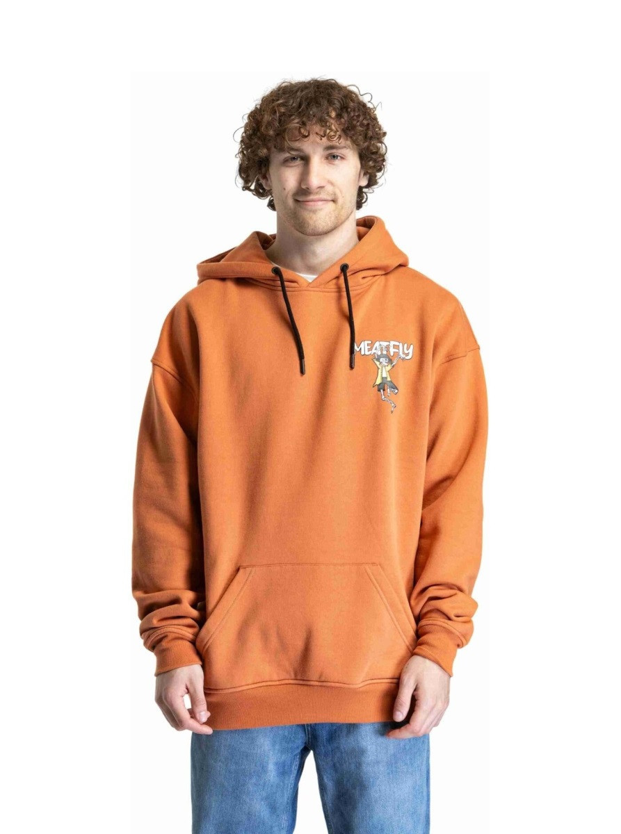 Unisex mikina meatfly fry oranžová xs/s