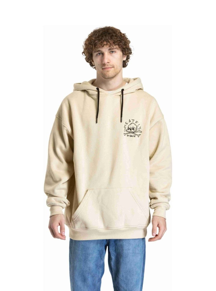 Unisex mikina meatfly fry béžová xs/s