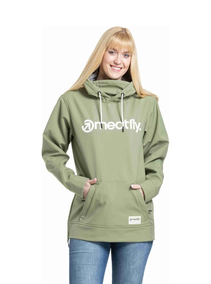 Dámská softshellová bunda meatfly alita olivová/bílá xs