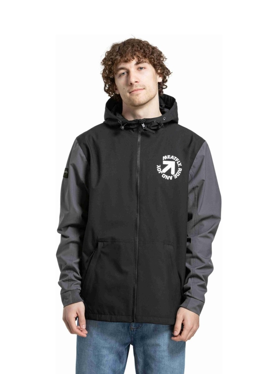 Pánská street bunda meatfly finn černá/šedá m