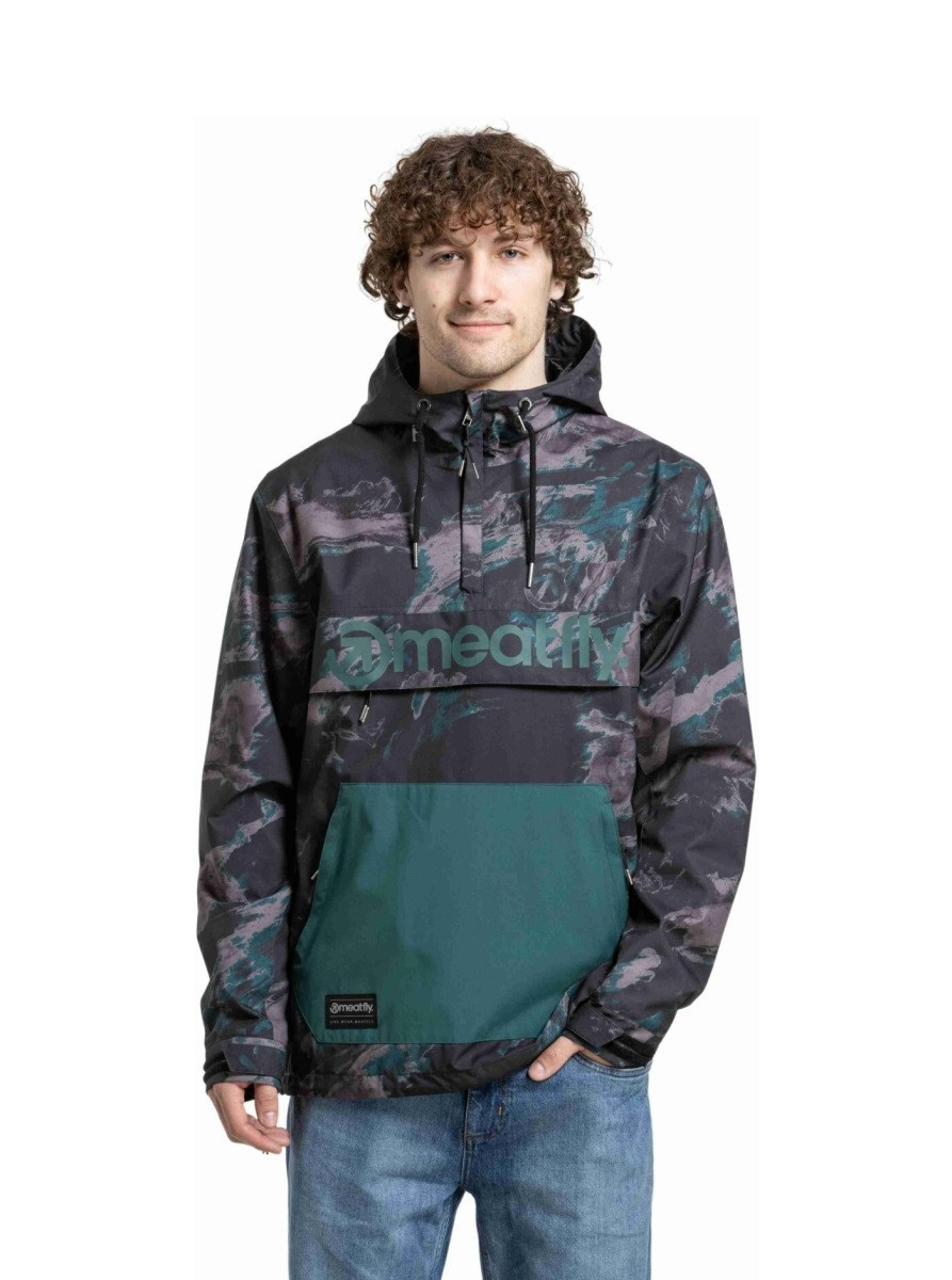 Pánská street bunda meatfly garen camo petrolejová m