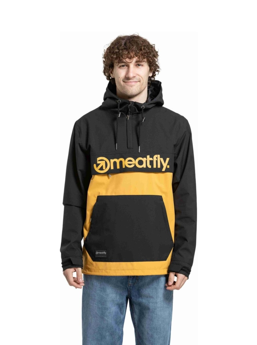 Pánská street bunda meatfly garen černá/žlutá m