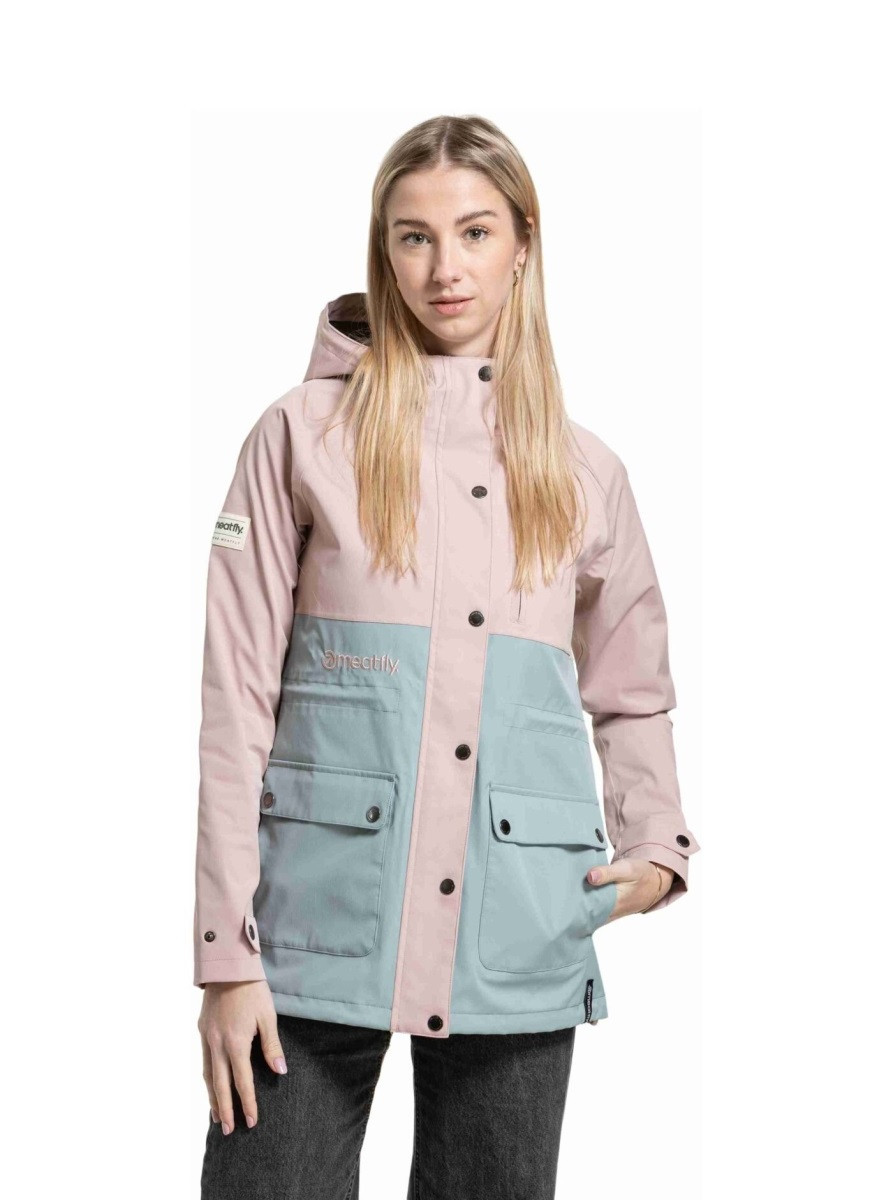 Dámská street bunda meatfly xita světle modrá/starorůžová xs