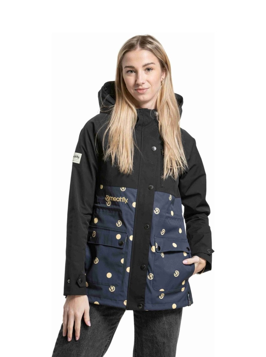 Dámská street bunda meatfly xita černá/žlutá xs