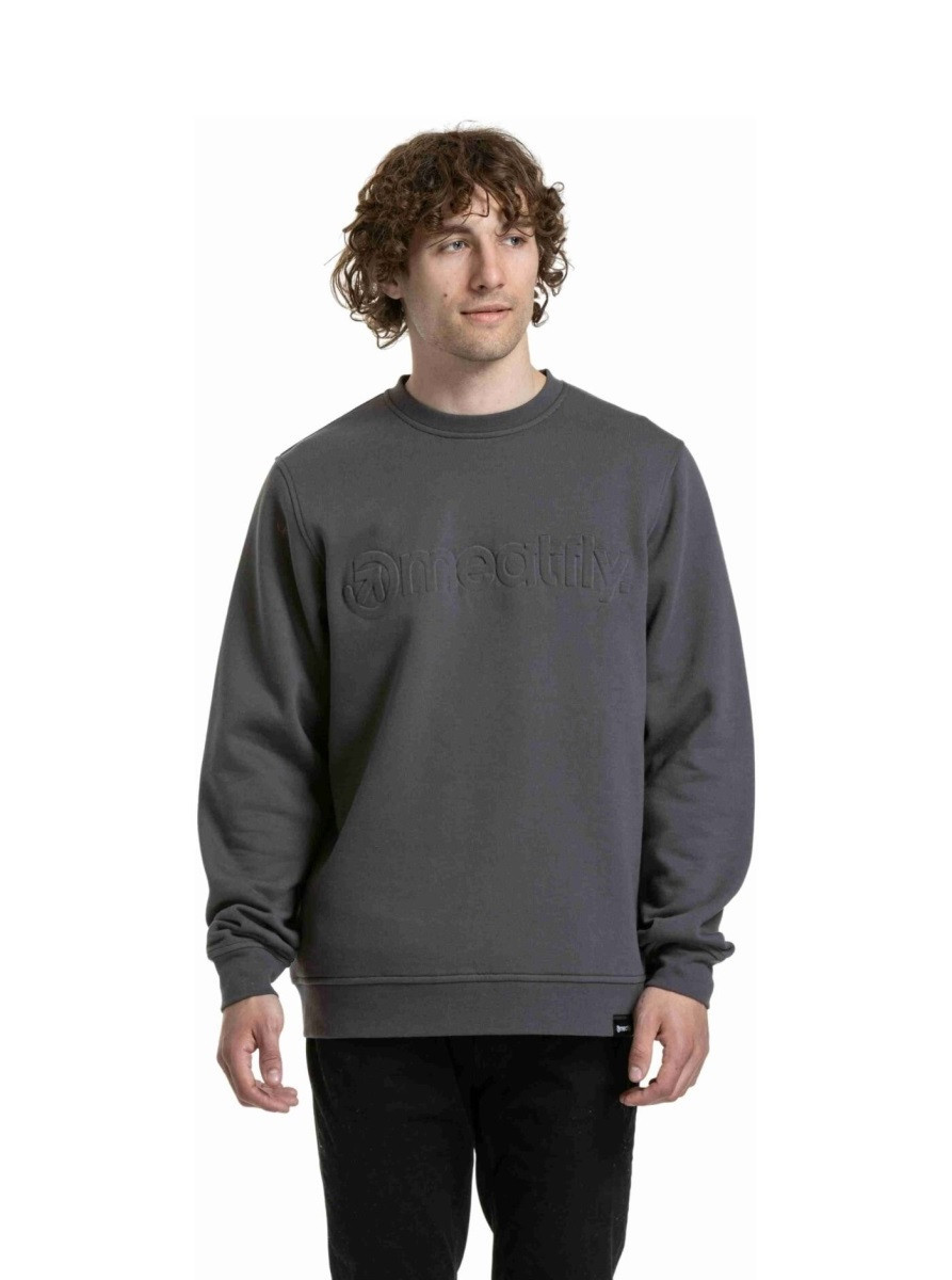 Pánská mikina meatfly luke tmavě šedá s