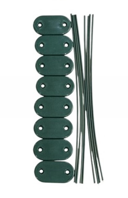 Upevňovací prvky z PVC pro balkonové nebo plotové zástěny zelená 8 kusů Mybesthome