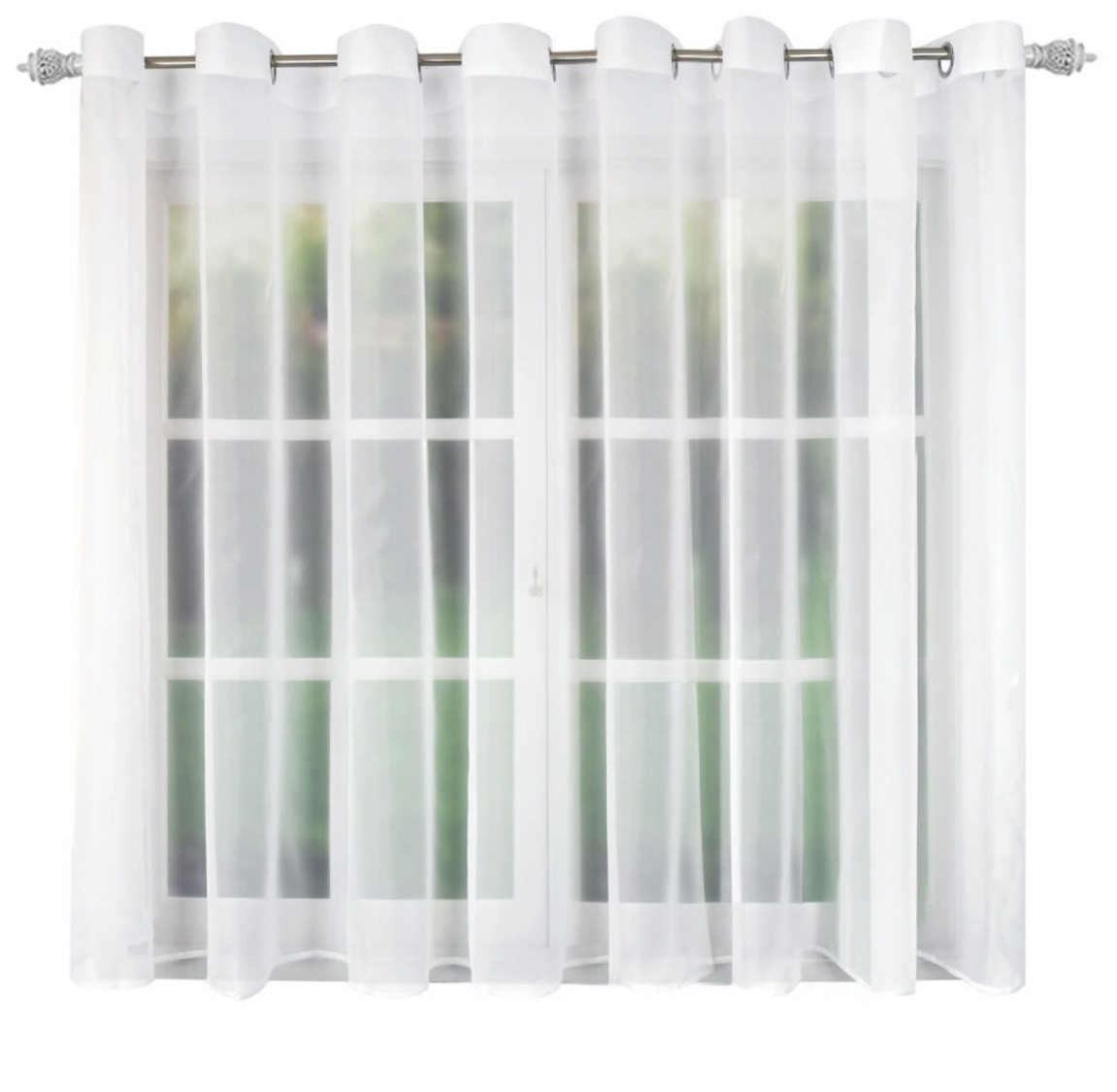 Dekorační krátká záclona s kroužky EDEN bílá 400x150 cm MyBestHome