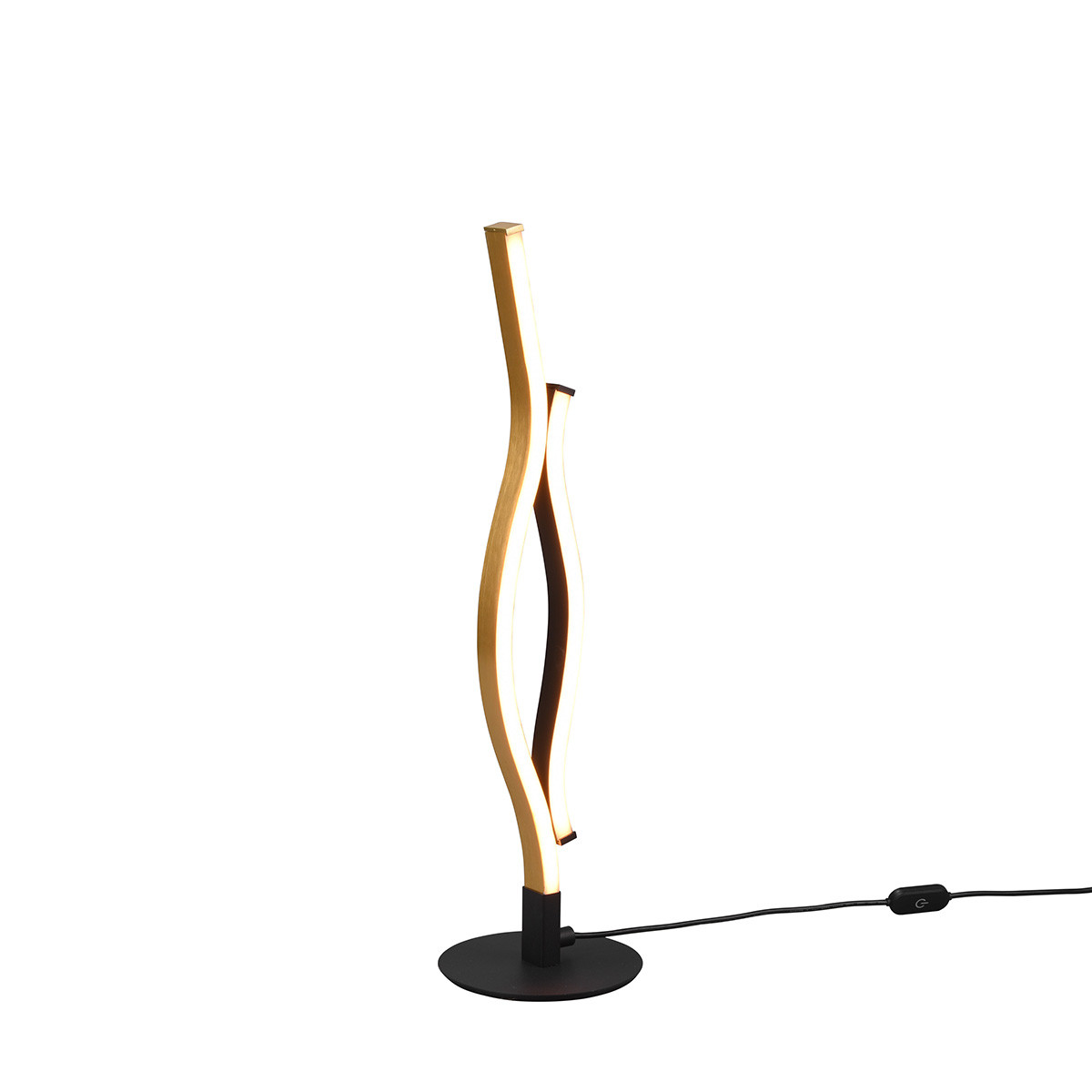 Design tafellamp zwart met goud incl. LED dimbaar - Blaze