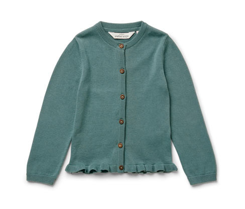 Tchibo - Dívčí pletený svetr - pro miminko - vel. 62/68 - barva: zelená