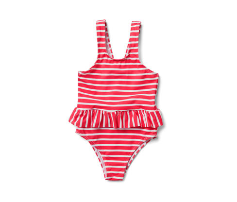 Tchibo - Dívčí plavky - vel. 86/92 - barva: bílá/s proužky