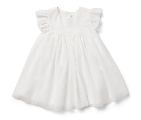Tchibo - Tylové šaty pro miminka - pro miminko - vel. 62/68 - barva: bílá