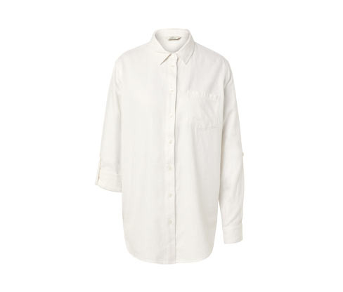 Tchibo - Dlouhá lněná halenka - pro ženy - vel. 36 - barva: bílá