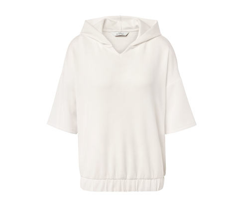 Tchibo - Mikina s kapucí z modalové směsi - pro ženy - vel. S 36/38 - barva: bílá