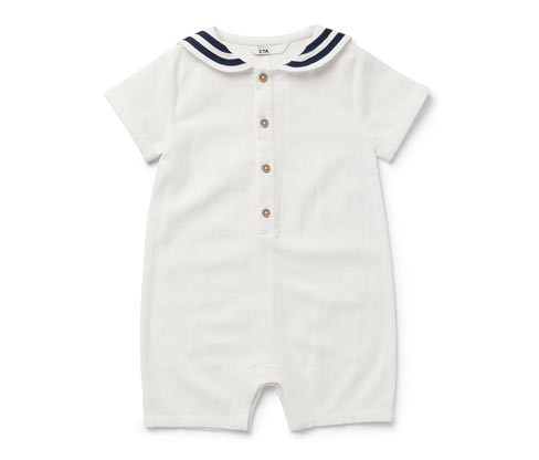 Tchibo - Námořnické dupačky pro miminka - pro miminko - vel. 62/68 - barva: modrá/s proužky