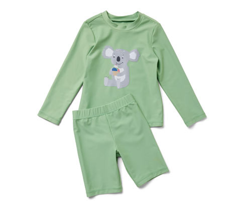 Tchibo - Dětská souprava s UV ochranným faktorem 80 - pro miminko - vel. 74/80 - barva: zelená/s potiskem