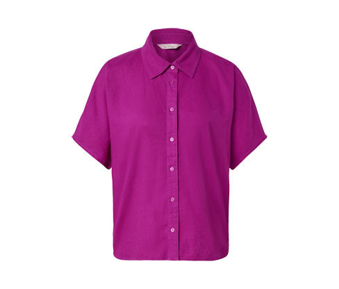 Tchibo - Lněná halenka - pro ženy - vel. 36 - barva: fialová