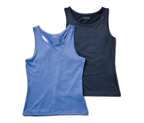 Tchibo - Dětské sportovní topy - pro dívky - vel. 122/128 - barva: modrá