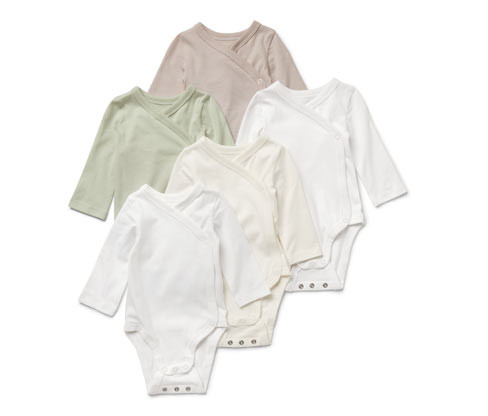 Tchibo - Body s dlouhým rukávem pro miminka - pro miminko - vel. 50/56 - barva: bílá