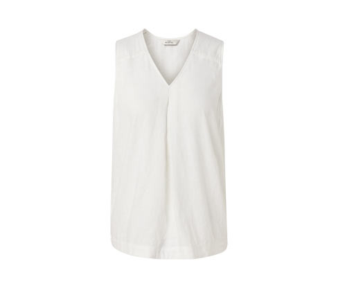 Tchibo - Lněná halenka bez rukávů - pro ženy - vel. 36 - barva: bílá