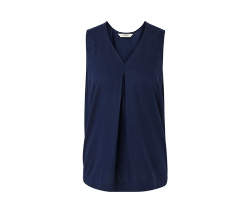 Tchibo - Lněná halenka bez rukávů - pro ženy - vel. 36 - barva: modrá