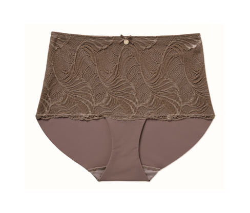 Tchibo - Kalhotky s vysokým pasem »light-shaping« - pro ženy - vel. S 36/38 - barva: hnědá