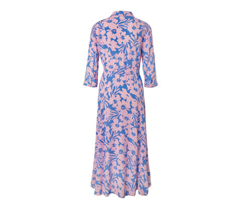 Tchibo - Košilové šaty s potiskem - pro ženy - vel. 36 - barva: modrá/květovaný