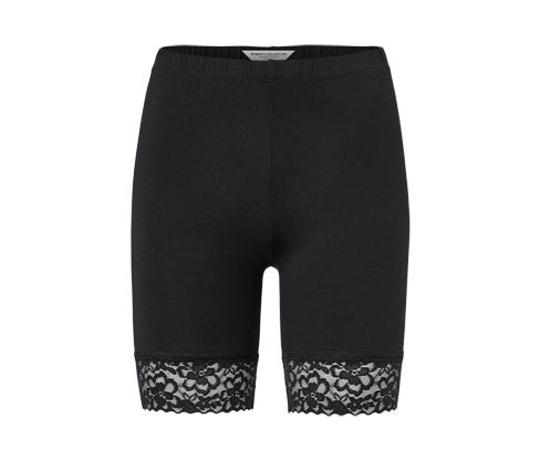Tchibo - Šortky s krajkovým lemem - pro ženy - vel. S 36/38 - barva: černá