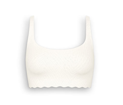 Top sloggi Zero Feel Bliss Top - pro ženy - vel. S - barva: bílá/žakár