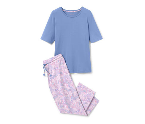Tchibo - 7/8 pyžamová souprava - pro ženy - vel. S 36/38 - barva: modrá