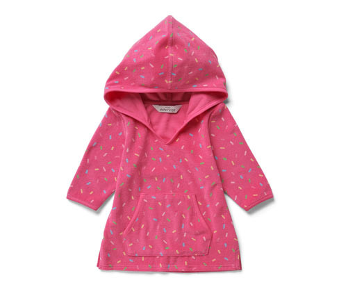 Tchibo - Dětské pončo z froté - pro miminko - vel. 74/80 - barva: růžová/s potiskem
