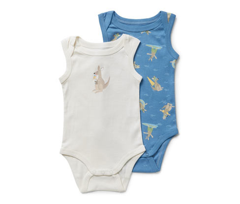 Tchibo - Body pro miminka - pro miminko - vel. 50/56 - barva: modrá/s potiskem