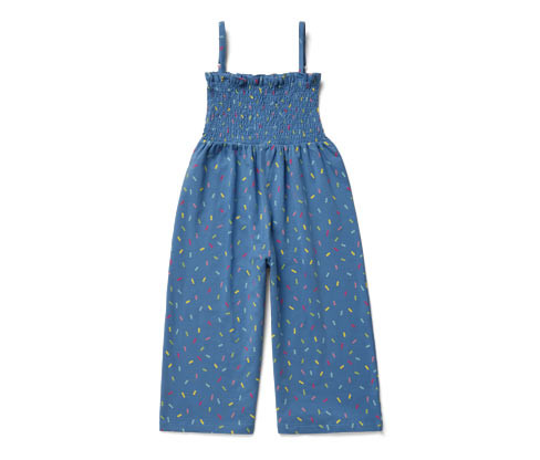 Tchibo - Overal v 7/8 délce - pro dívky - vel. 86/92 - barva: modrá/s potiskem