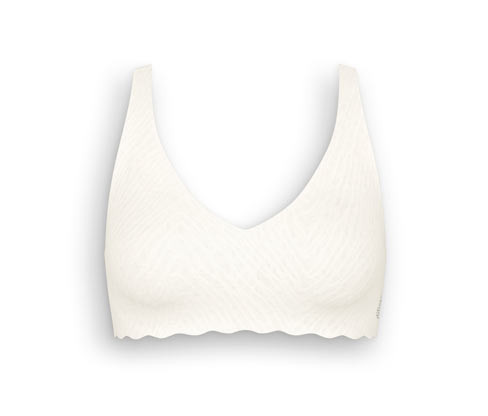 Měkká podprsenka sloggi Zero Feel Bliss Soft Bra - pro ženy - vel. S - barva: bílá/žakár